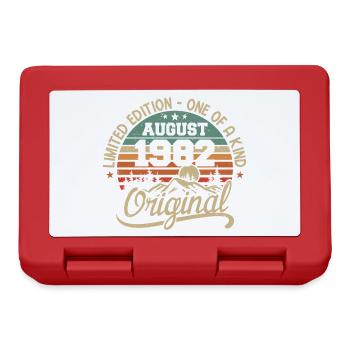 Août 1982 Cadeau D'anniversaire - Né en Août 1982 - Boîte à goûter - rouge - Devant