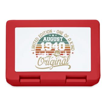 August 1940 Birthday Gift - Born August 1940 - Lunchbox - red - Front
