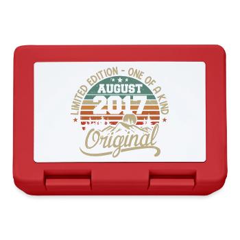 August 2017 Birthday Gift - Born in August 2017 - Lunchbox - red - Front