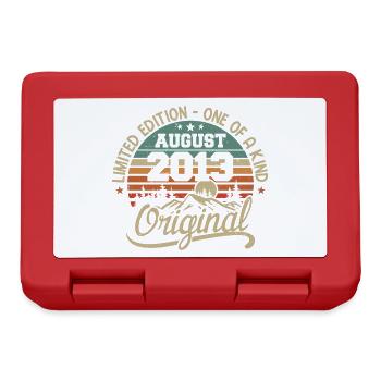 August 2013 Birthday Gift - Born in August 2013 - Lunchbox - red - Front