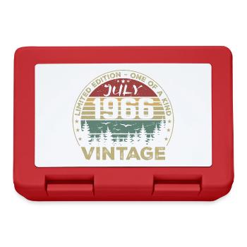 July 1966 Vintage 1966 Birthday Gift - Lunchbox - red - Front