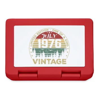 Cadeau D'anniversaire Juillet 1976 Vintage 1976 - Boîte à goûter - rouge - Devant