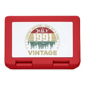 Geburtstagsgeschenk Juli 1991 Jahrgang 1991 - Brotdose - Rot - Vorne