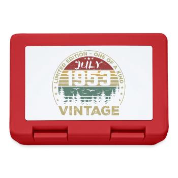 Juli 1953 Jahrgang 1953 Geburtstagsgeschenk - Brotdose - Rot - Vorne