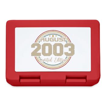 Vintage Born August 2003 Birthday Gift 2003 - Lunchbox - red - Front
