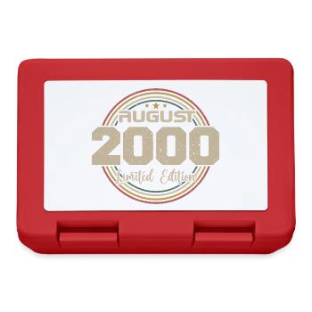 Millésime Né(e) Août 2000 Cadeau Anniversaire 2000 - Boîte à goûter - rouge - Devant
