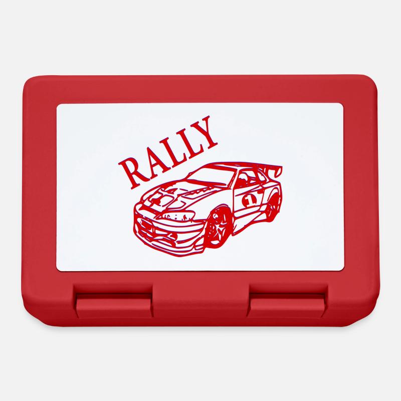 Voiture de rallye - Boîte à goûter - rouge