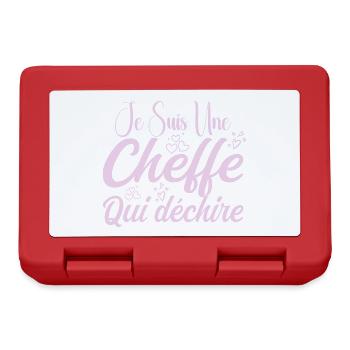Je Suis Une Cheffe Qui Déchire - Boîte à goûter - rouge - Devant