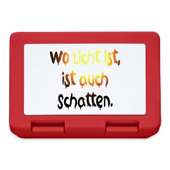 Where there is light there is also shadow - Lunchbox - red - Front