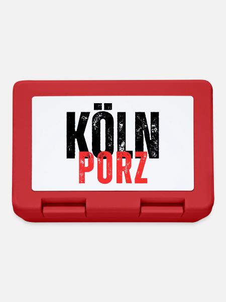 Porz schwarz rot - Brotdose - Rot