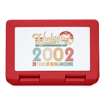 Vintage 2002 Anniversary 20 years to be Awesome - Lunchbox - red - Front