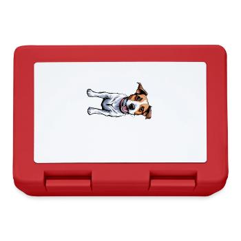 Jack Russell Terrier Hund süß - Brotdose - Rot - Vorne
