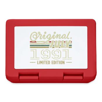 Juli 1991 Original Geburtstagsgeschenk 1991 - Brotdose - Rot - Vorne