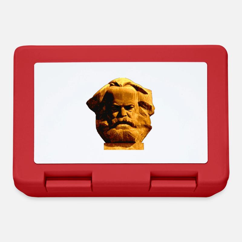 Monument Karl Marx, Chemnitz Nischel. or - Boîte à goûter - rouge