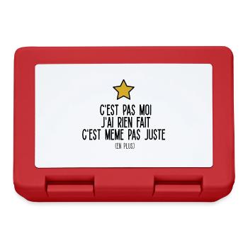 J'ai Rien Fait ! - Boîte à goûter - rouge - Devant