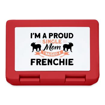 Frenchie Bulldogge Französische Bulldogge Geschenk - Brotdose - Rot - Vorne