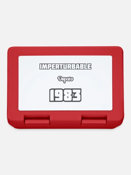 Année de naissance / Birth year - 1983 - Boîte à goûter - rouge