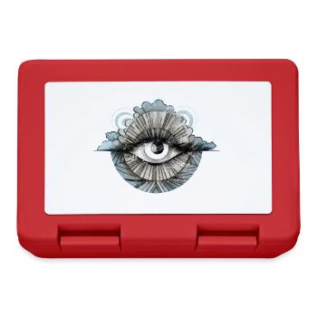 All-Seeing 70s Eye Cloud Retro Vintage - Lunchbox - red - Front