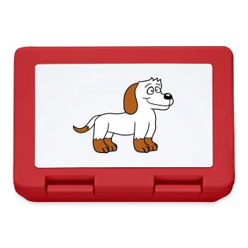 chien se tient mignon petit chiot heureux animal de compagnie - Boîte à goûter - rouge - Devant