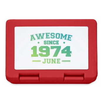 June 1974 Birthday Year 1974 June Gift 1974 - Lunchbox - red - Front