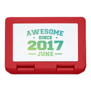 Juin 2017 Anniversaire Année 2017 Juin Cadeau 2017 - Boîte à goûter - rouge - Devant