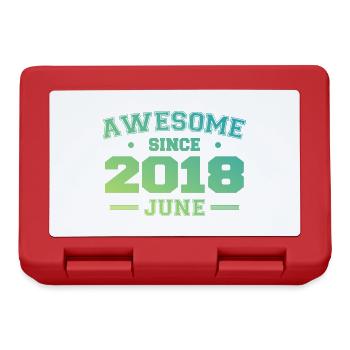 Juin 2018 Anniversaire Année 2018 Juin Cadeau 2018 - Boîte à goûter - rouge - Devant