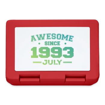 Juli 1993 Geburtstagsfeier Juli 1993 Retro - Brotdose - Rot - Vorne