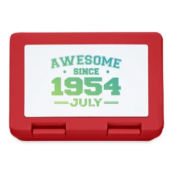 Juli 1954 Geburtstagsfeier Juli 1954 Retro - Brotdose - Rot - Vorne