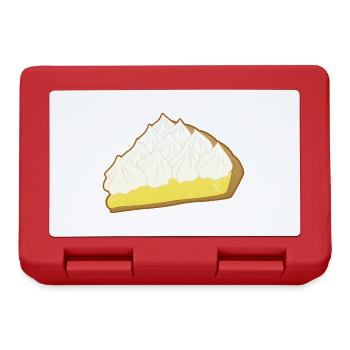 Mignonne portion de tarte au citron meringue - Boîte à goûter - rouge - Devant