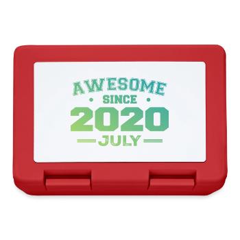 Juli 2020 Geburtstagsfeier Juli 2020 Retro - Brotdose - Rot - Vorne