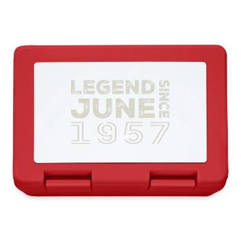 June 1957 Birthday June 1957 June Gift 1957 - Lunchbox - red - Front