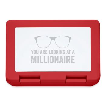 You are looking at a Millionaire Humor & Funny - Lunchbox - red - Front