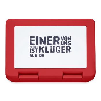EINER VON UNS BEIDEN IST KLÜGER ALS DU +++ NEU !!! - Brotdose - Rot - Vorne