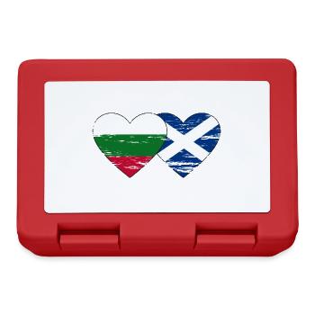 Bulgarie Ecosse drapeau coeur utilisé - Boîte à goûter - rouge - Devant