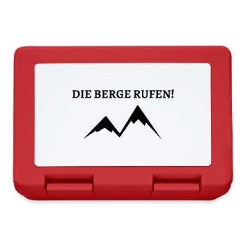 Die Berge rufen! - Brotdose - Rot - Vorne