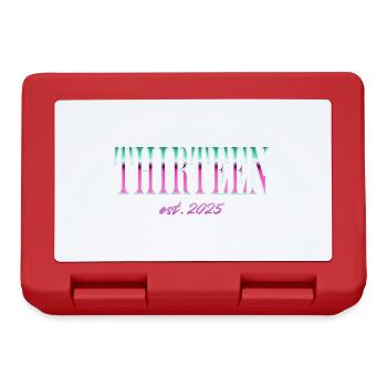 Thirteen Est. 2025 Boys Girls Official Teenager - Lunchbox - red - Front