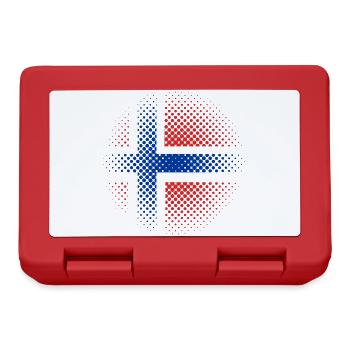 Norvège drapeau Scandinavie Oslo norvégien - Boîte à goûter - rouge - Devant