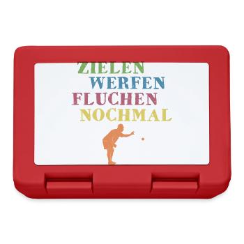 Zielen Werfen Fluchen Nochmal Boule - Brotdose - Rot - Vorne
