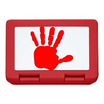 Rote hand - blut hand - BLUTIGE HAND - Brotdose - Rot - Vorne