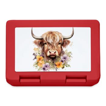 Majestic Highland : Portrait of a Highland Cow - Brotdose - Rot - Vorne