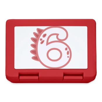 Number 6 - Lunchbox - red - Front