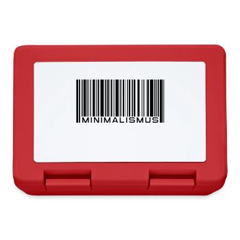 Minimalismus - Barcode - Strichcode - Brotdose - Rot - Vorne
