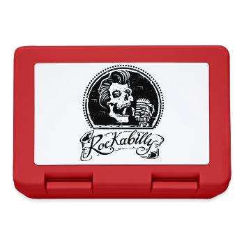 Rockabilly Totenkopf - Brotdose - Rot - Vorne