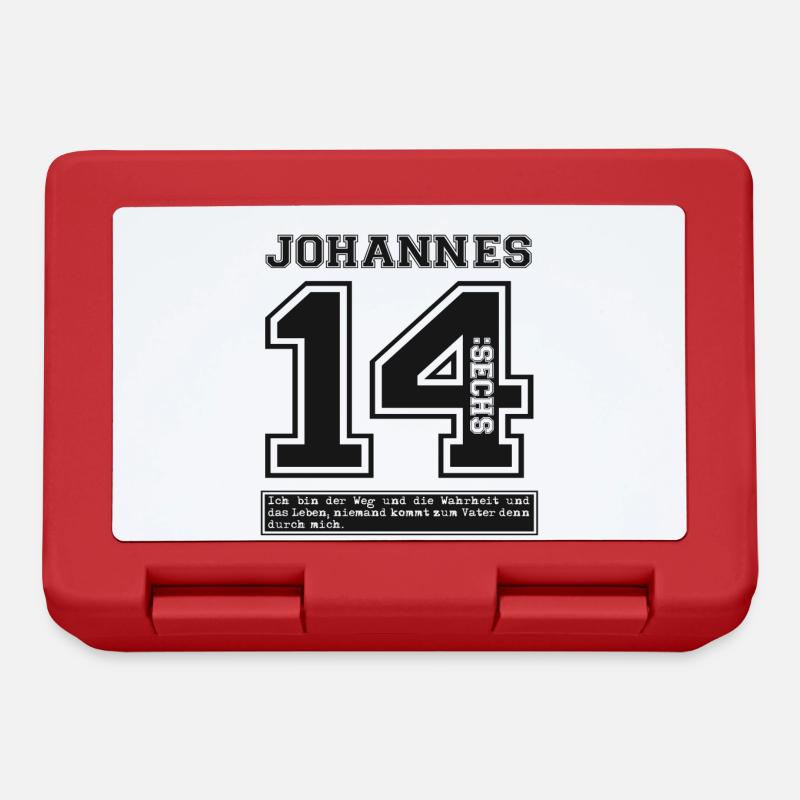 Jesus - Christlich - Bibelvers - Brotdose - Rot
