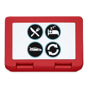 Eat - sleep - drive - Lunchbox - red - Front