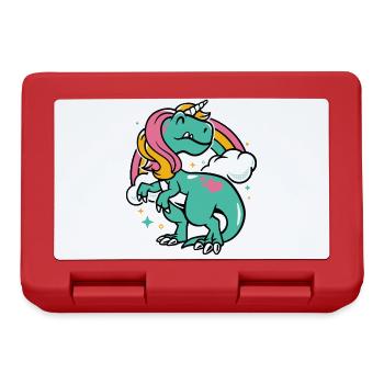 Unicornasaurus T Rex Licorne dinosaure - Boîte à goûter - rouge - Devant