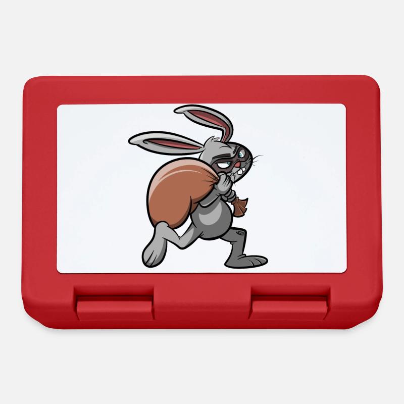 Bank Robber - Rabbit on Raid Robbery Ganove - Lunchbox - red