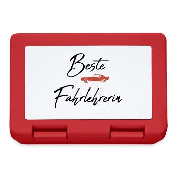Beste Fahrlehrerin - Brotdose - Rot - Vorne