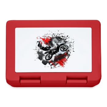 Motocross, Motocrosser, Gift Idea - Lunchbox - red - Front