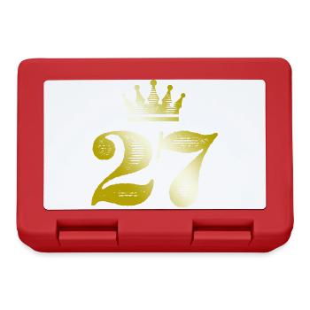 27 Chiffre Couronne Or - Boîte à goûter - rouge - Devant